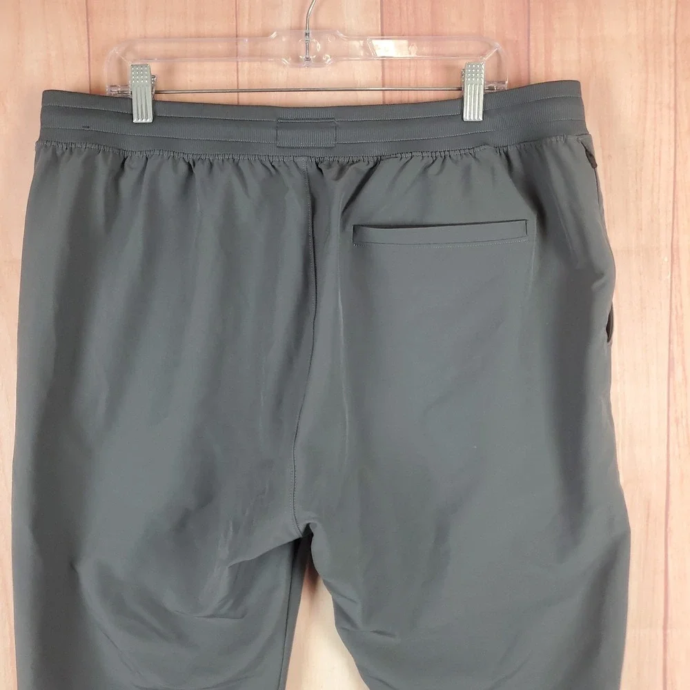 Abercrombie & Fitch Mens Joggers Pants XL Gray Polyester Drawstring Flat Front‎